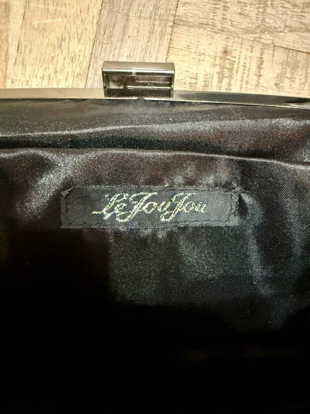 Vintage Glam Black Embroidered Lace Minaudière | Le Jou Jou - Picture 6 of 7